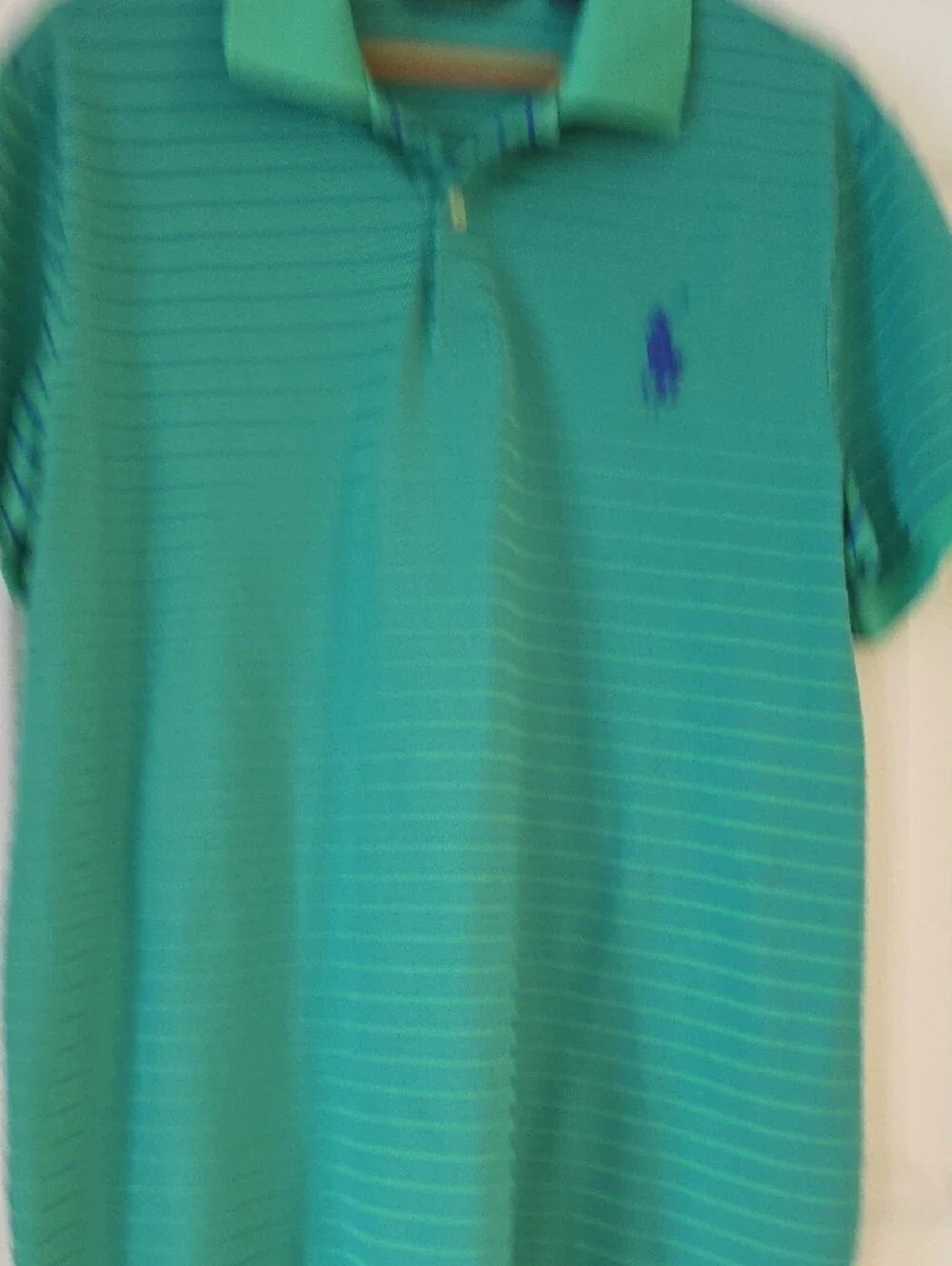 Polo Golf Ralph Lauren Green & Blue Striped Shirt Size XL